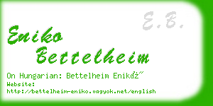 eniko bettelheim business card